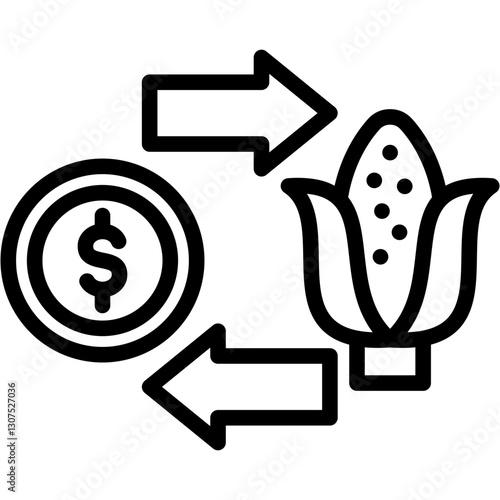 Commodities Trading line icon