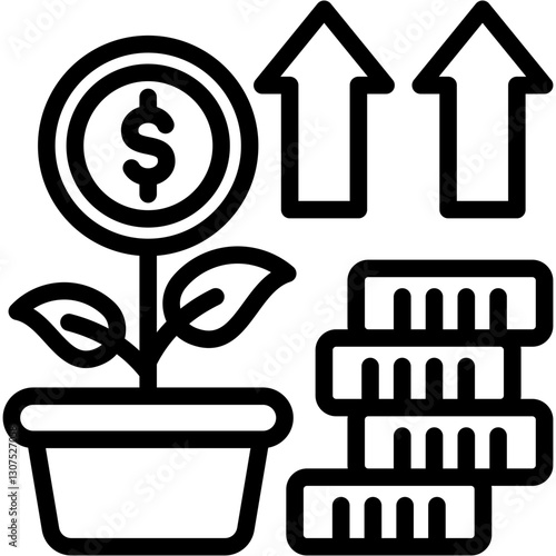 Dividend Yield line icon