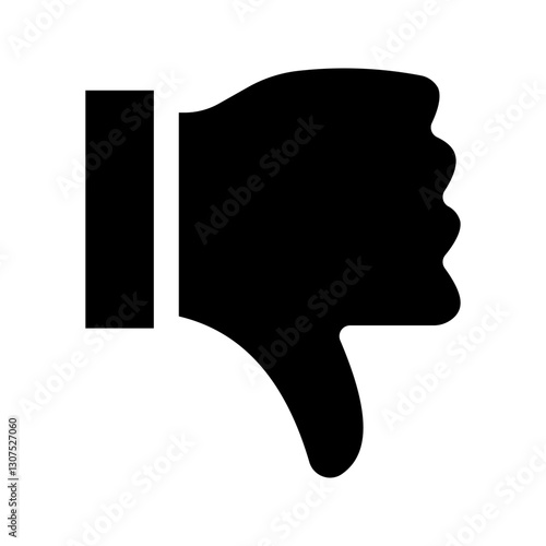 thumbs down icon color editable on white background