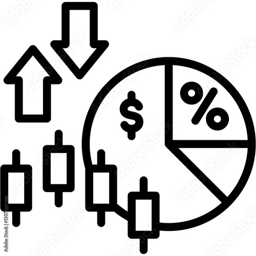 Margin Trading line icon