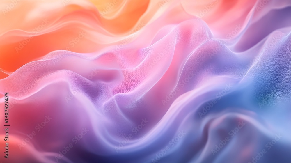 Fototapeta premium Abstract flowing vibrant colors with soft and smooth forms