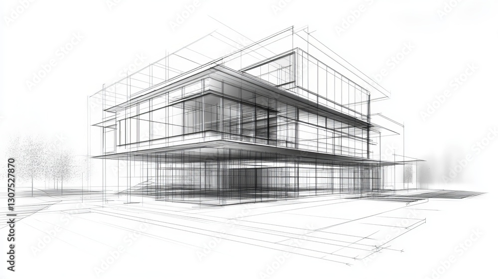 Rough layout of building design Rough layout of building design