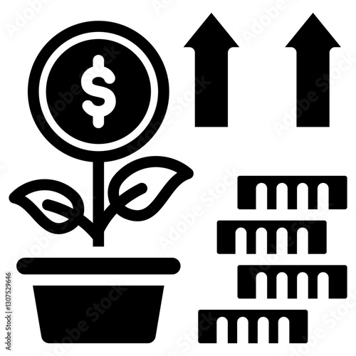 Dividend Yield glyph icon