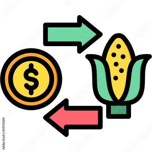Commodities Trading lineal color icon
