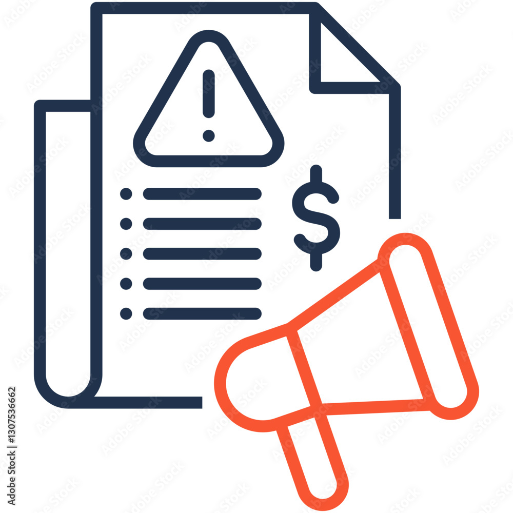 News Alert outline color icon News Alert outline color icon