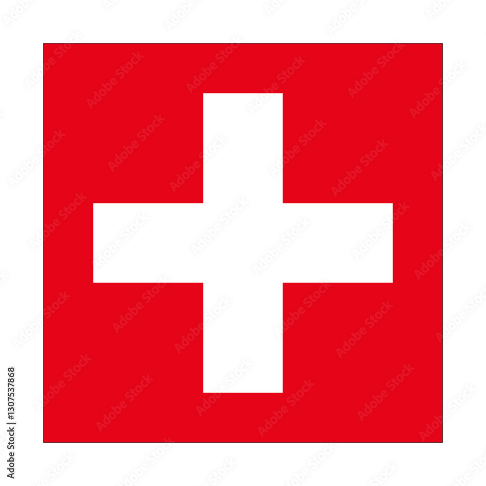 Obraz premium Swiss flag vector image