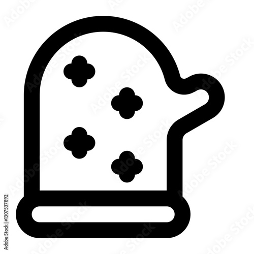 oven mitt icon for illustration