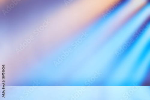 Fototapeta Abstract Light Gradient with Soft Blue and Peach Tones