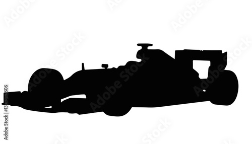 Silhouette of a racing car