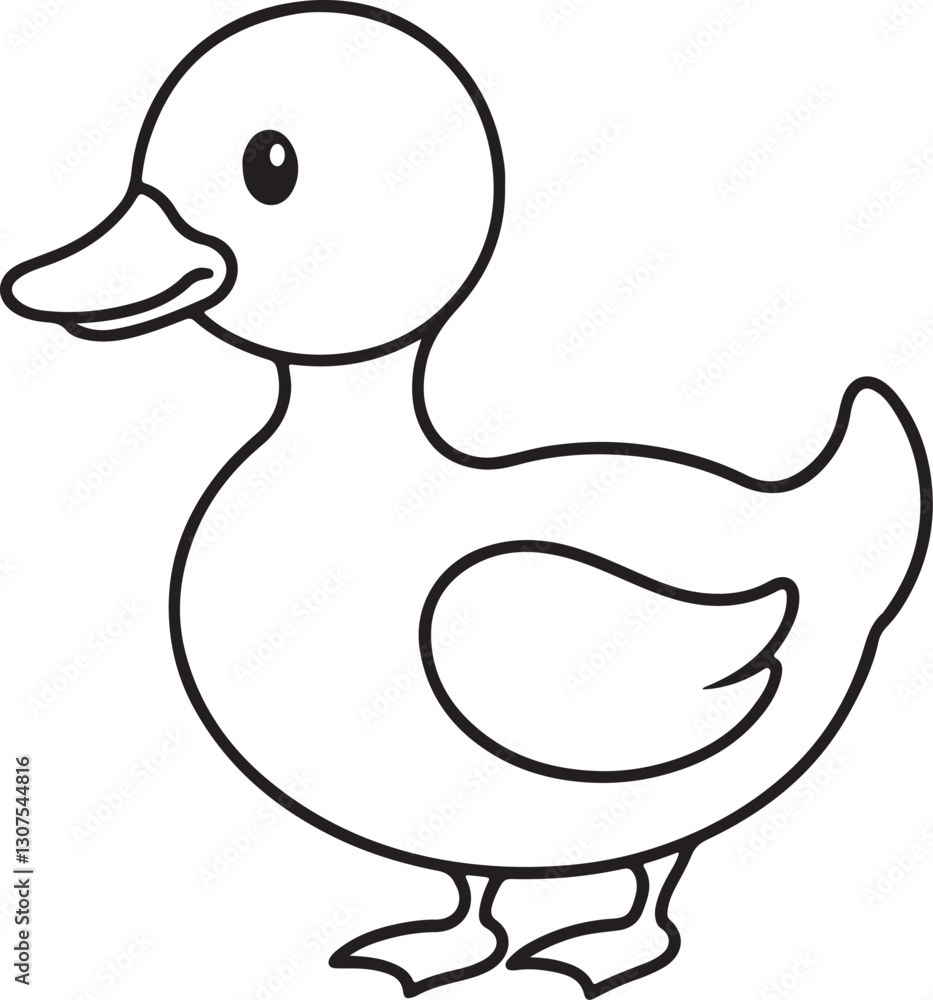 baby duck line art, black outline, vector and illustration, coloring book page line art drawing baby duck line art, black outline, vector and illustration, coloring book page line art drawing