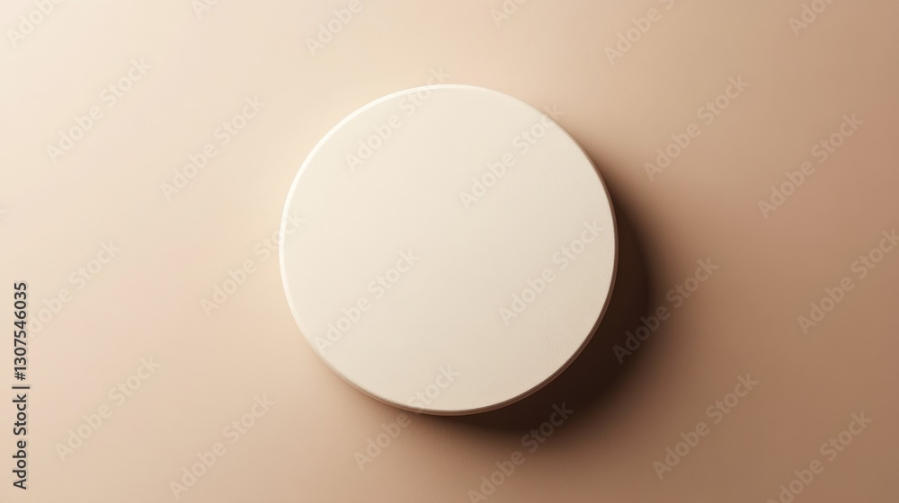 A single round platform casts a shadow on a simple surface A single round platform casts a shadow on a simple surface