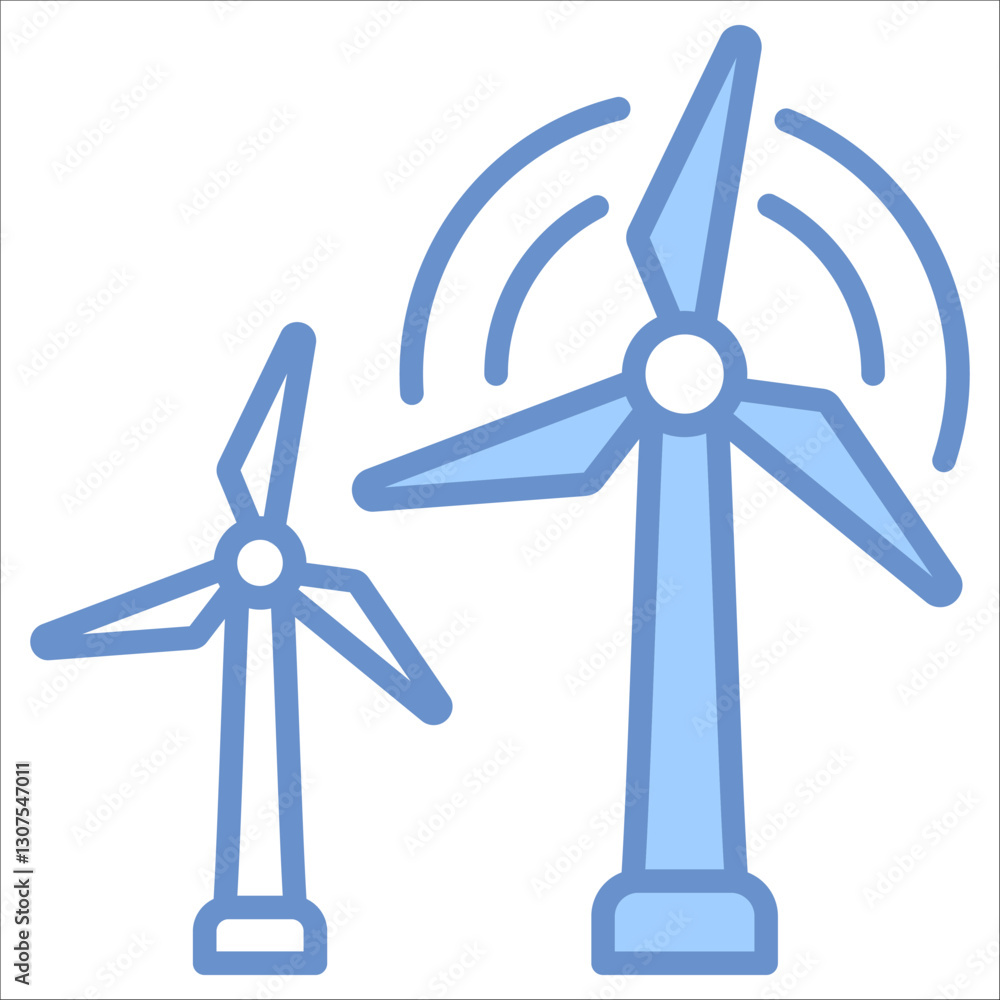 Wind Turbine Simple Icon Vector Illustration Concept Wind Turbine Simple Icon Vector Illustration Concept