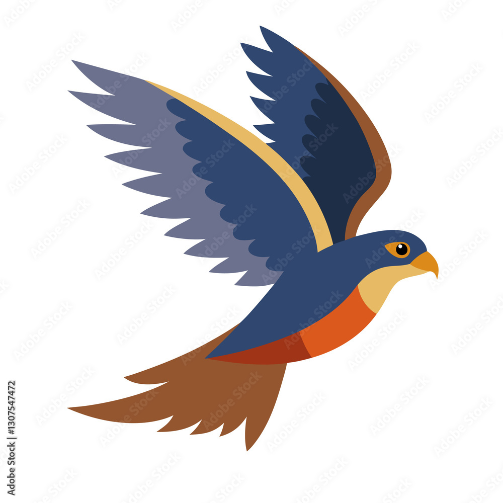 Fototapeta premium eagle cartoon waving isolated on transparent background