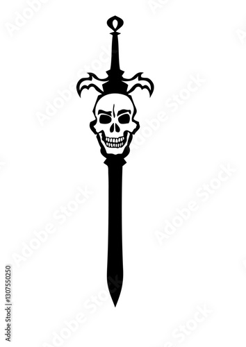 epee arme eppe tete de mort