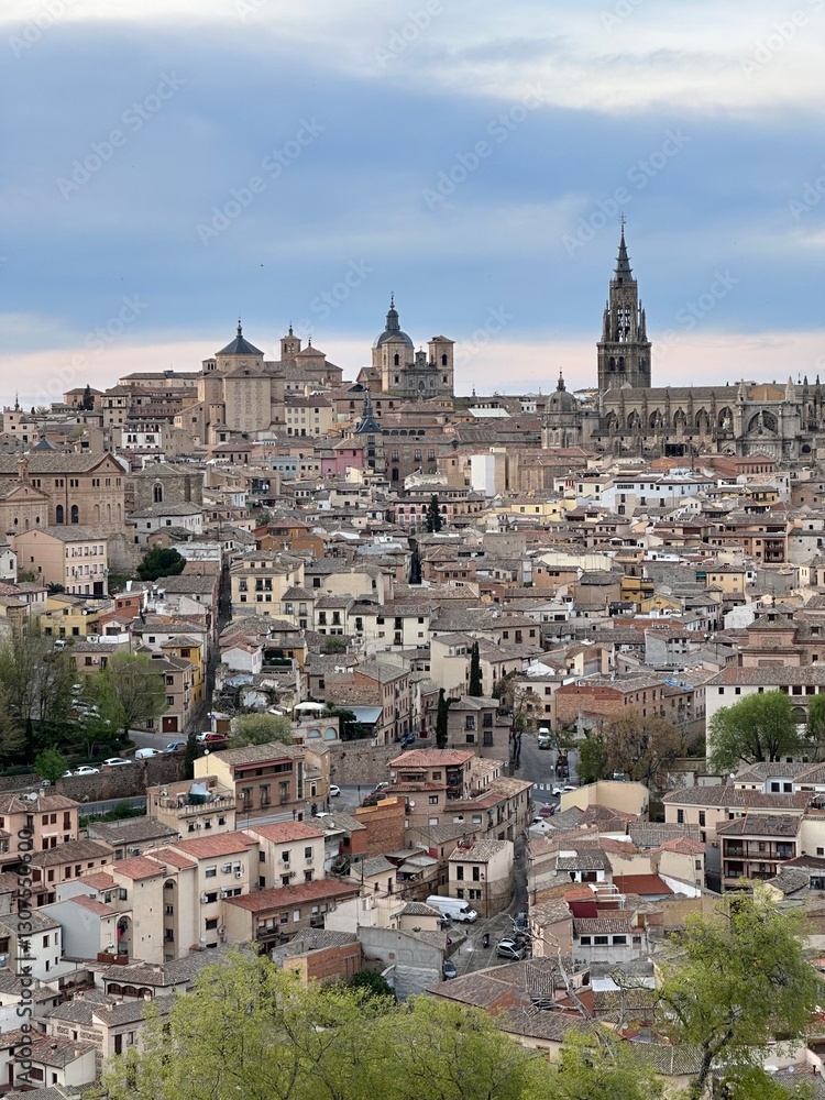 Skyline view of the old city Toledo, Castile-La Mancha, Spain, April 2024