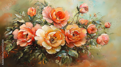 Wallpaper Mural bouquet of flowers Torontodigital.ca