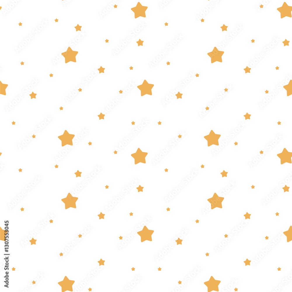 Seamless vector pattern. Nice yellow stars on white background. Seamless vector pattern. Nice yellow stars on white background.
