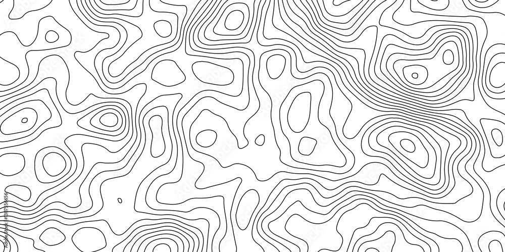 Fototapeta premium Abstract Topographic Contour Map Pattern Minimalist Geometric Background