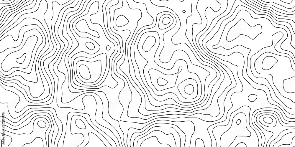 Fototapeta premium Abstract Topographic Contour Map Pattern Minimalist Geometric Background