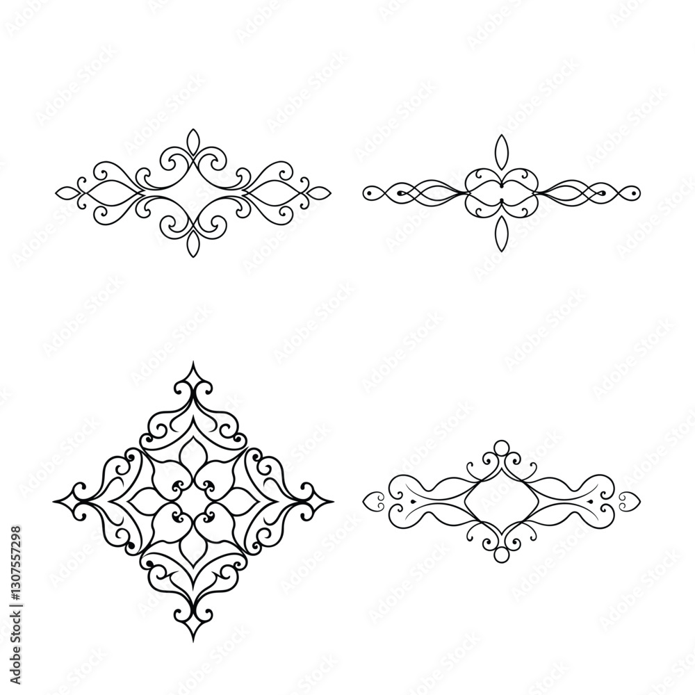 Obraz premium set of decorative elements