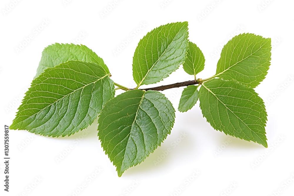 Fototapeta premium Fresh Branch with Green Leaves