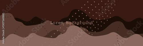 Brown Color mountains, translucent waves. Multicolored abstract glass shapes, modern background, vector design Illustration for you project. Brown colorful. mocha mousse
