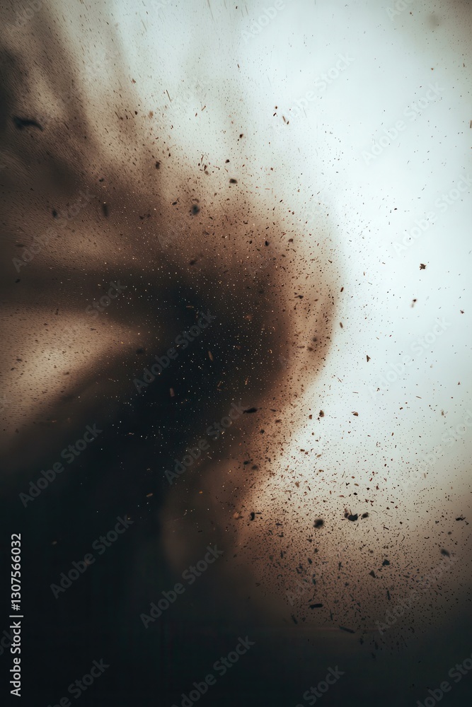 Abstract swirling patterns with dark particles against a light background, creating a sense of movement and depth. Abstract swirling patterns with dark particles against a light background, creating a sense of movement and depth.