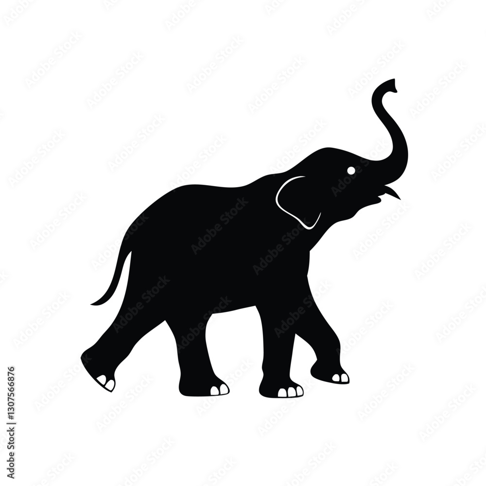 Obraz premium elephant silhouette vector