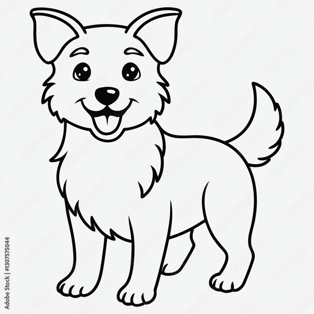 Dog smile face design pancil art vector , illustration and artwork Dog smile face design pancil art vector , illustration and artwork