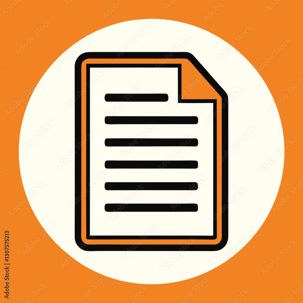 stylized digital document icon with folded edge and orange background
stylized digital document icon with folded edge and orange background