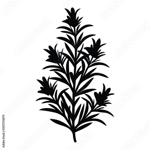 Rosemary plant icon. Simple illustration of rosemary plant vector icon for web