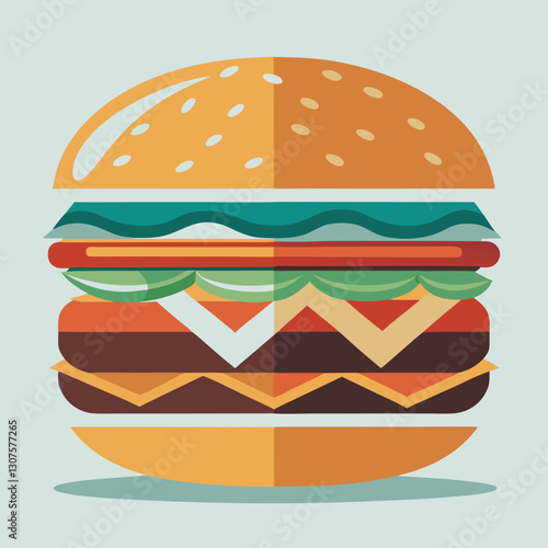 Classic cheeseburger with lettuce and tomato
