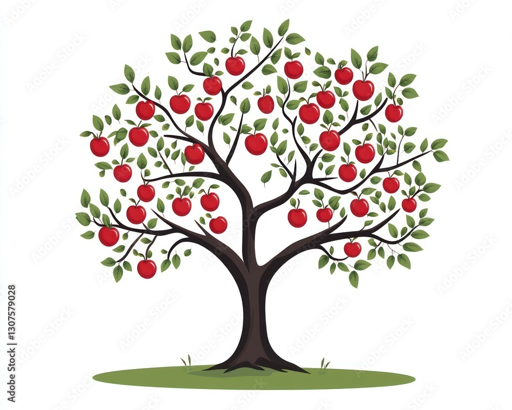 Obraz premium Fruit Tree Illustration