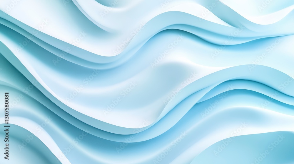 Abstract light blue wavy folds Abstract light blue wavy folds