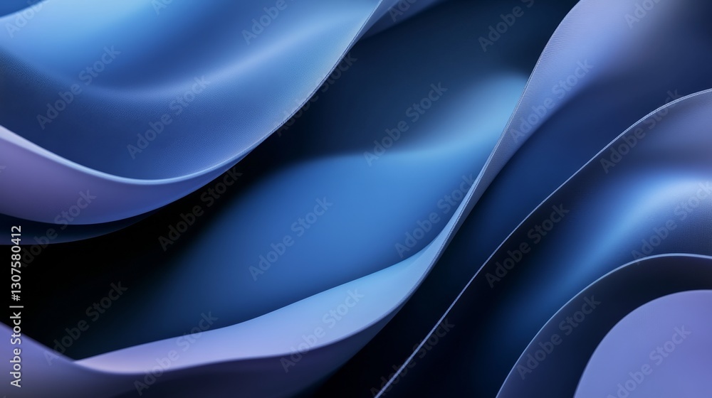 custom made wallpaper toronto digitalAbstract waves of blue fabric flowing gracefully, creating a serene and calming atmosphere