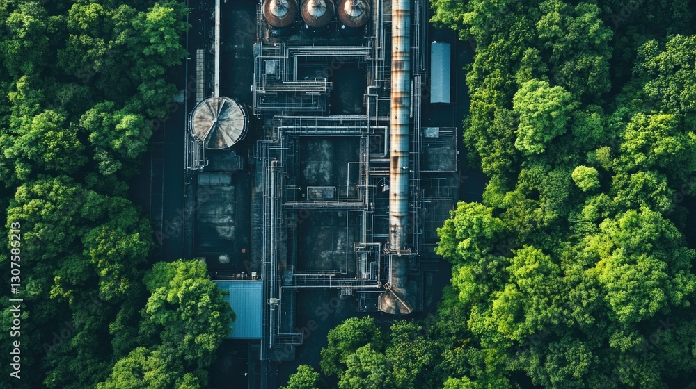 Fototapeta premium Building with Trees