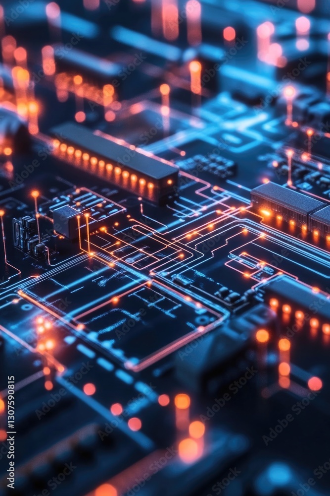 Fototapeta premium Computer Circuit Board Close Up