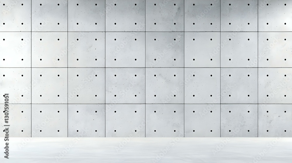 Modern Concrete Wall Texture with Circular Holes for Backgrounds Modern Concrete Wall Texture with Circular Holes for Backgrounds