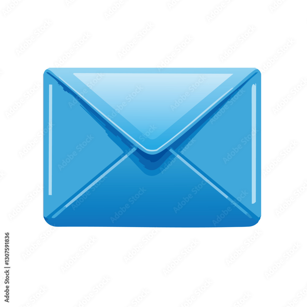 blue mail letter icon vector design