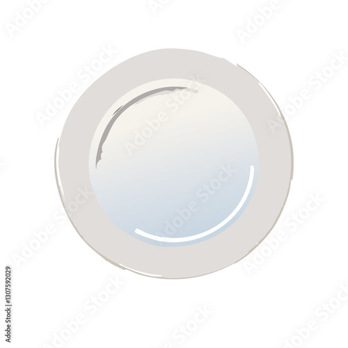 Obraz na płótnie blank porcelain plate vector icon design w salonie