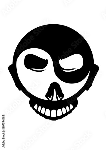  ying yang tete de mort   logo