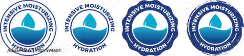 Intensive Moisturizing Logo Template Illustration, Hydration & Skincare Badge
