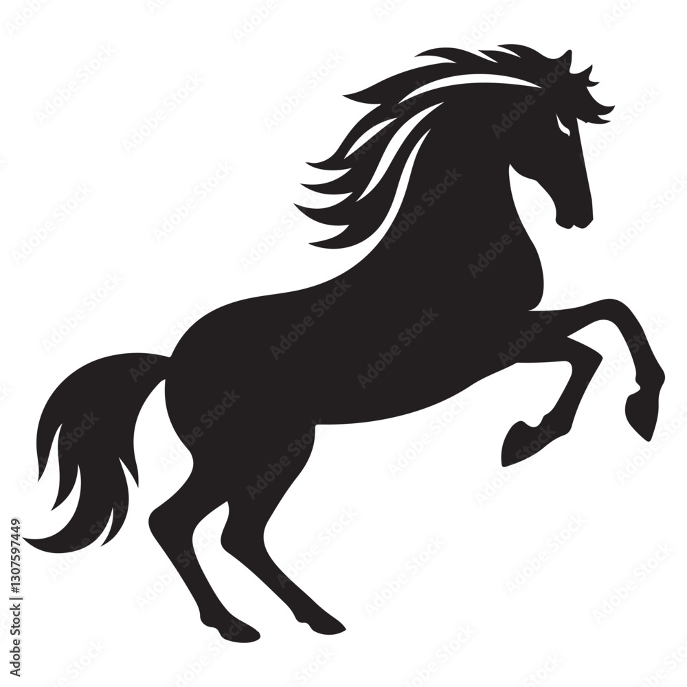 Powerful Stallion Horse Silhouette Vector Design Unleashing the Spirit Powerful Stallion Horse Silhouette Vector Design Unleashing the Spirit