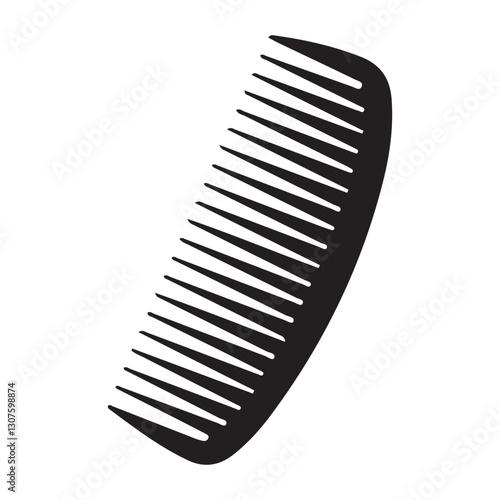 Angled Wide Tooth Comb Silhouette for Detangling Thick Hair