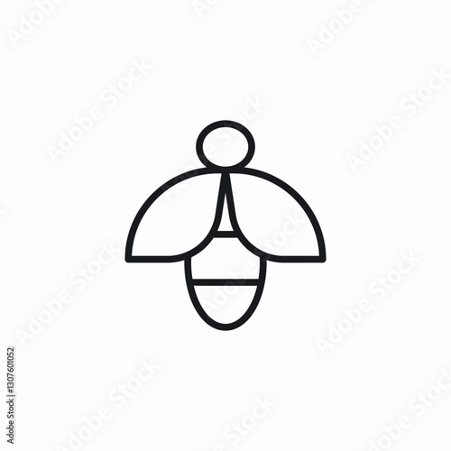 bee fly icon sign vector