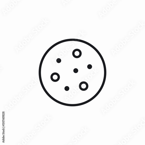 cookie snack icon sign vector