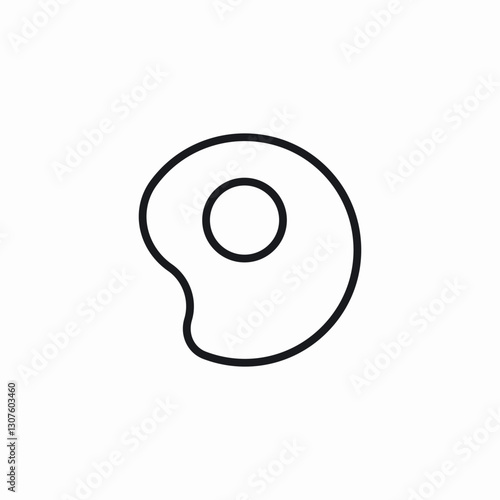 fried egg icon sign vector