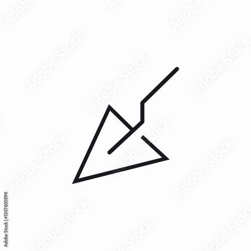 trowel tool icon sign vector