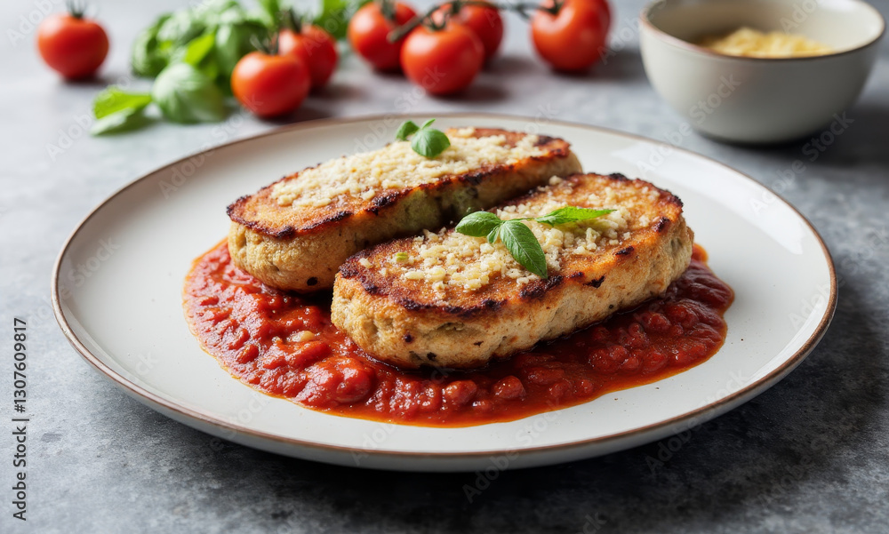 Pork Cutlets Parmesan with Tomato Sauce Pork Cutlets Parmesan with Tomato Sauce