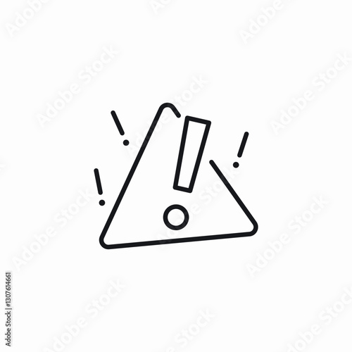 emergency warning icon sign vector